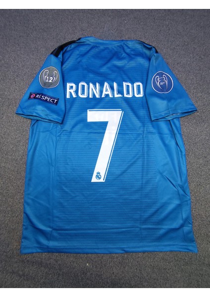 Yetişkin Forması Realmadrid Turkuaz Ronaldo Kısa Kol 2017 Sezon (Turkuaz) Ag