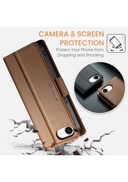 Oppo Reno 13 Hafif Rfıd Engelleme Manyetik Kapatma Deri Kapaklı Kılıf 3 Kart Yuvası (Yurt Dışından) indirimleri