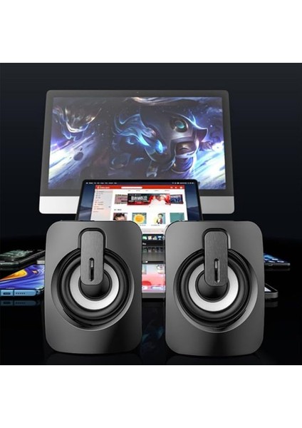 1+1 USB Mini Hoparlör Speaker 4 Ohm Bilgisayar Tablet Pc Notebook Uyumlu