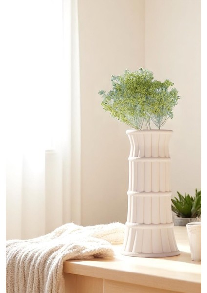 Dekoratif Plastik Bambu Desenli Vazo - 19 cm modelleri