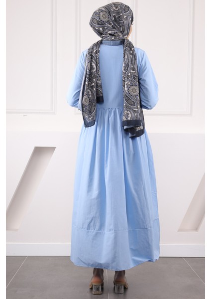 Bebe Mavi Bel Kuşaklı Elbise modelleri