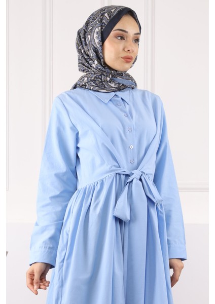 Bebe Mavi Bel Kuşaklı Elbise fırsatları