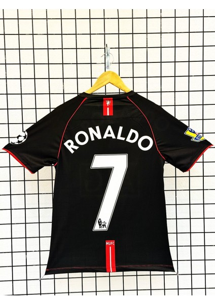 M.united Ronaldo 2008 Deplasman Siyah- Kısa Kol Forması- 10JG