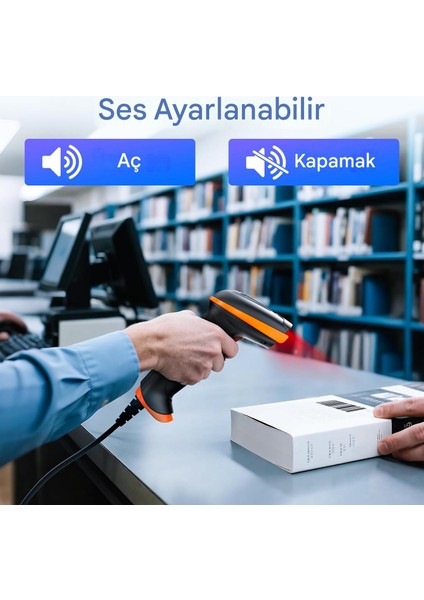 1d 2d Qr Barkod Tarayıcı Kablolu,toz Geçirmez, Darbeye Dayanıklı, Su Geçirmez D5100Y