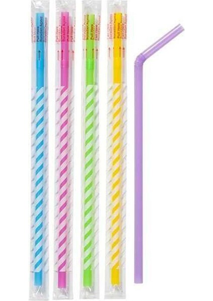 Jelatinli Körüklü Frozen Pipet 24 cm Buzlu Latte Cola Ice Tea Moca Soğuk Kahve Milkshake - 100 Adet fırsatları