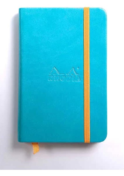 Boutique Rodiarama Renkler Italyan Deri Çizgili Defter Turquoise A6 96 Yaprak