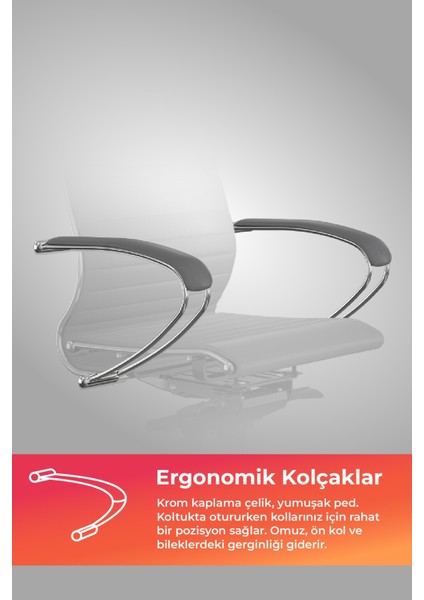 Samurai Ergonomik Deri Ofis Koltuğu / Çalışma Sandalyesi - F.2.1.49 - Gri fırsatları