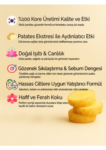 Patates Özlü Yüz Maskesi - Nemlendirici modelleri