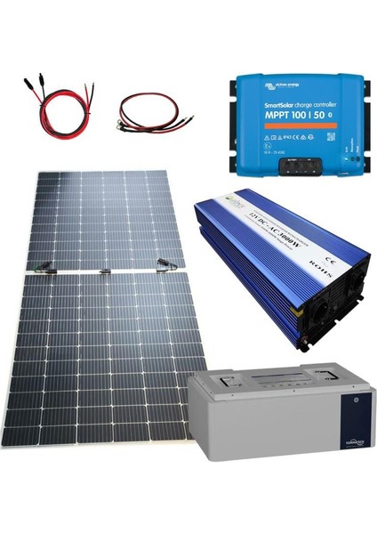 2700W Marin Solar Paketi 450W Esnek Panel 3000W Ups Inverter 2.6kw Lityum Batarya