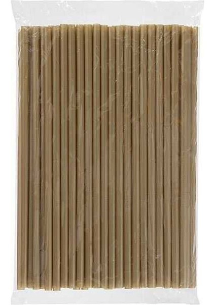 Kağıt Pipet 8 MMX240 mm Kraft - 100 Adet Ice Moca Soğuk Kahve Çikolatalı Çilekli Milkshake Limonata