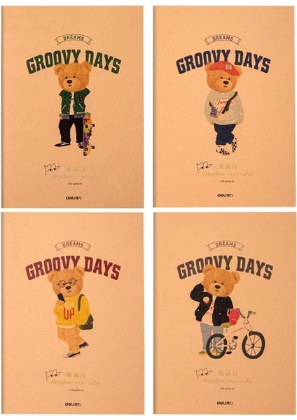 Groovy Days Notebook A4 Çizgili FB540