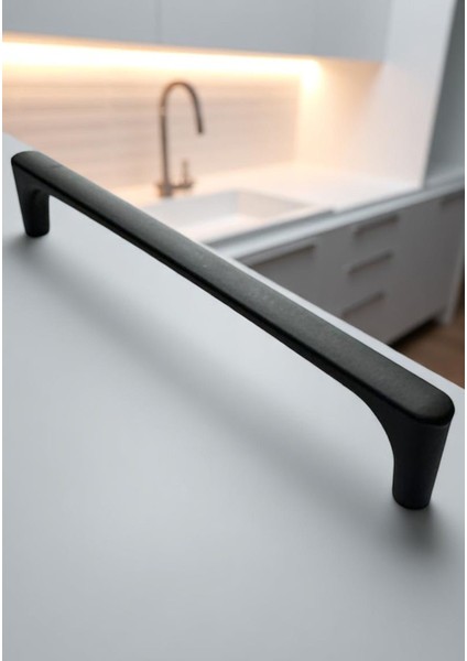 Saray Ağır Alüminyum Metal Lüks Modern Mobilya Çekmece Mutfak Dolabı Kulpu Siyah 160MM (10 Adet) fiyatları