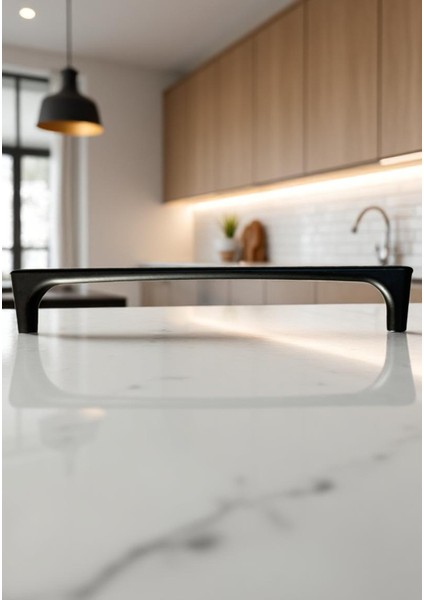 Saray Ağır Alüminyum Metal Lüks Modern Mobilya Çekmece Mutfak Dolabı Kulpu Siyah 160MM (10 Adet) modelleri
