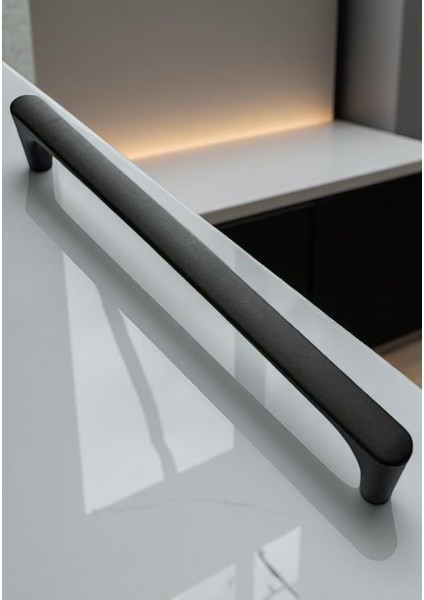 Saray Ağır Alüminyum Metal Lüks Modern Mobilya Çekmece Mutfak Dolabı Kulpu Siyah 160MM (10 Adet) fırsatları