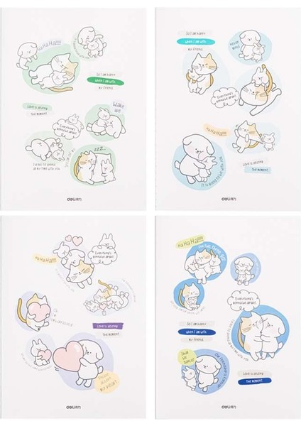 Cat And Dog Sewing Notebook B5 Çizgili FB540