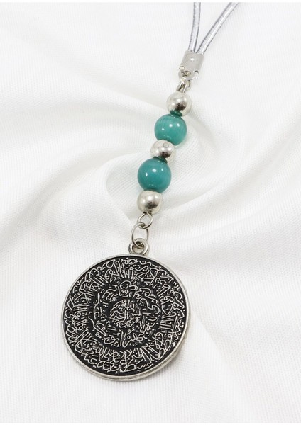 Turkuaz Doğal Taşlı Yemen Zırhı Araba Dikiz Ayna Süsü, Yeni Araba Hediyesi