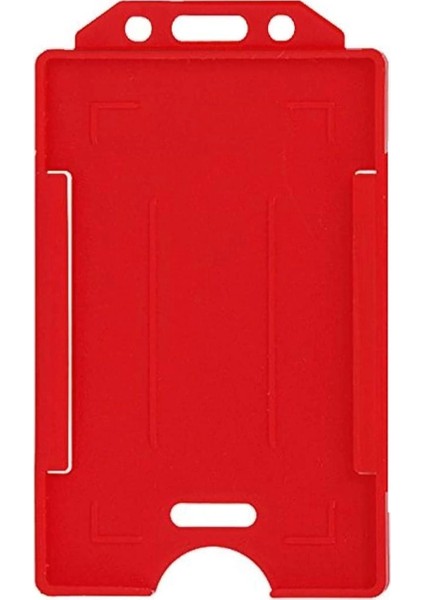 Kırmızı Dik Sert Kart Kabı - 50ADET