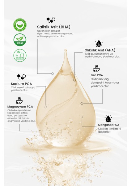 Aha Bha Tonik Siyah Nokta ve Akne Salisilik ve Glikolik Asit-Exfoliating