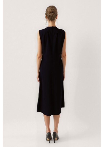 Önü Düğmeli Krinkıl Kumaş Sıfır Kol Elbise modelleri