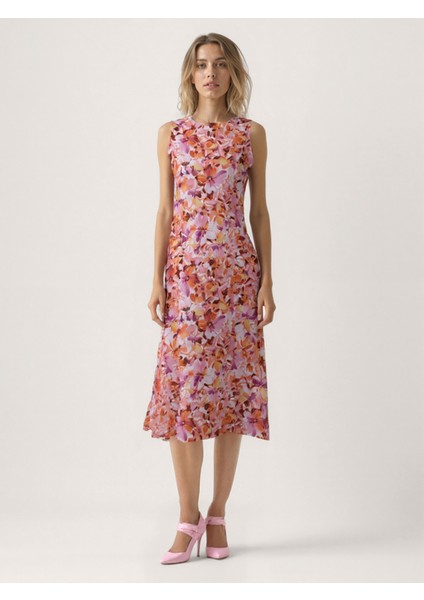 Çiçek Desen Midi Elbise fiyatları