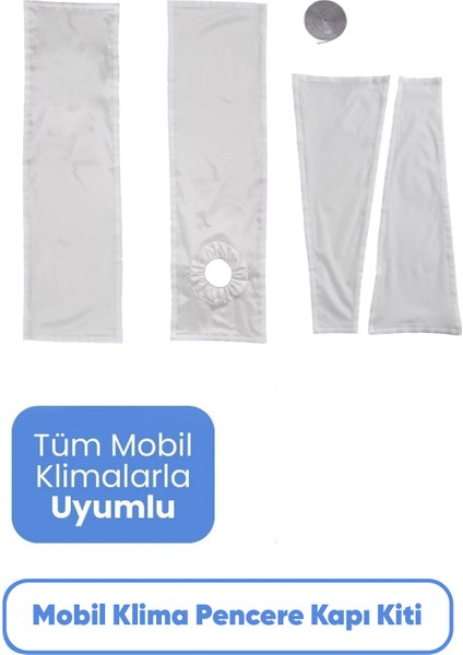 Mobil Ac Tipi Klima Taşınabilir Büyük Pencere/kapı Aparatı Isı Engelleyen Kumaş Kolay Kurulum