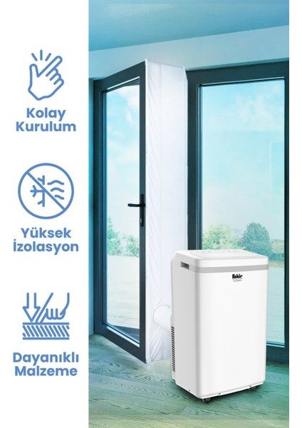 Mobil Ac Tipi Klima Taşınabilir Büyük Pencere/kapı Aparatı Isı Engelleyen Kumaş Kolay Kurulum