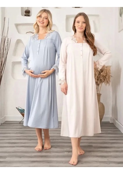 Bone 5911 Kadın Lohusa Müslim Yaka Gecelik fiyatları