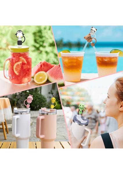 Quencher ve Pipetli Termos Uyumlu Silikon Pipet Tıpası Kapağı Stanleypipet Tıpası 2 Adet