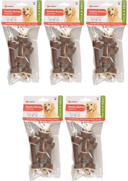Duetto Kemik Kuzulu & Pirinçli 3'lü Köpek Ödülü - 5 Adet