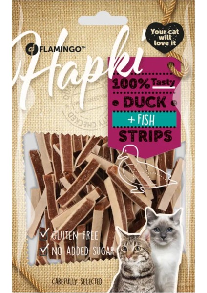 Hapki Strips Ördekli ve Balıklı Kedi Ödül Maması 85GR - 5 Adet