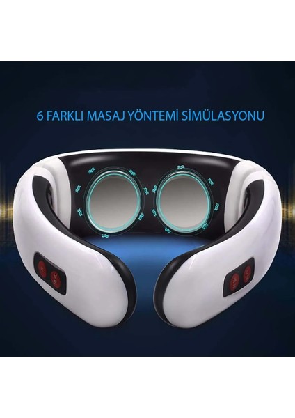 Servikal Masaj Boyun Omuz USB Şarjlı Masaj Aleti Fizik Tedavi Manyetik Cihaz