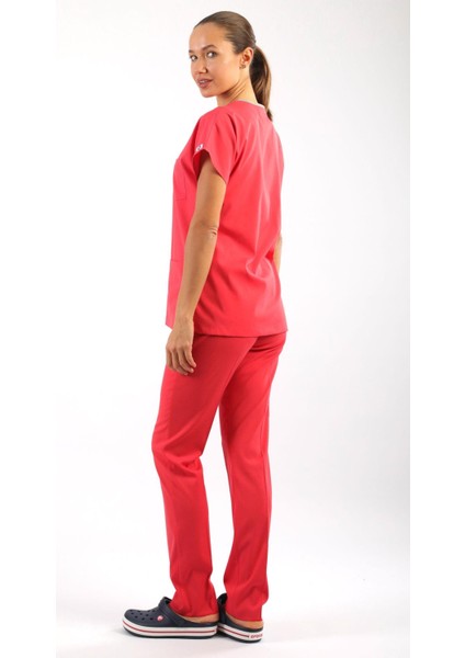 Scrub-Premium Likralı Bayan-Nar Çiçeği