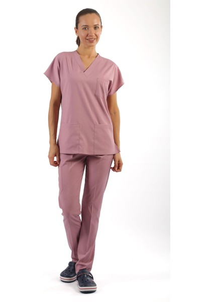 Scrub-Premium Likralı Bayan-Pudra modelleri