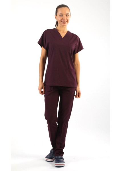 Scrub-Premium Likralı Bayan-Mürdüm fiyatları