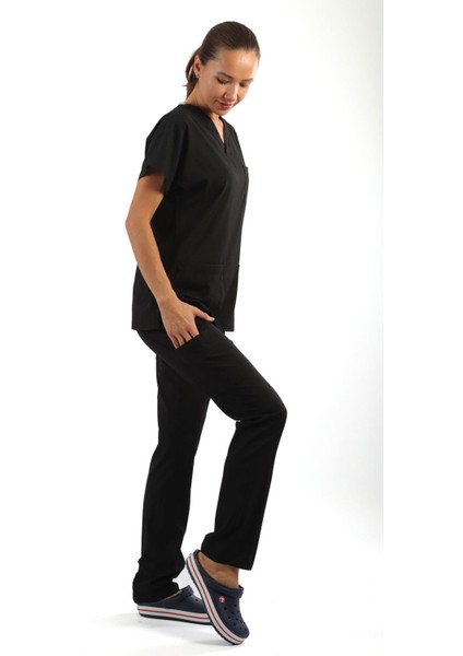 Scrub-Premium Likralı Bayan-Siyah fiyatları