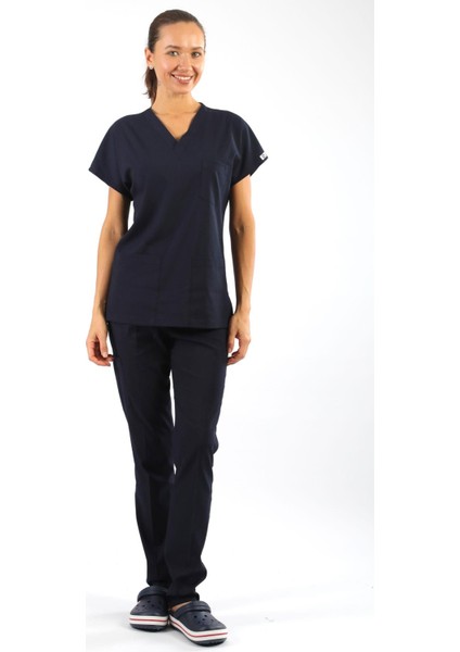 Scrub-Premium Likralı Bayan-Lacivert