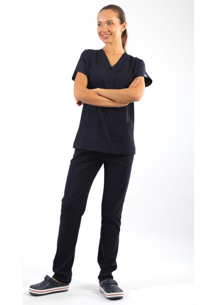 Scrub-Premium Likralı Bayan-Lacivert fırsatları