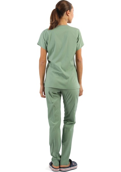 Scrub-Premium Likralı Bayan-Küf Yeşili fiyatları