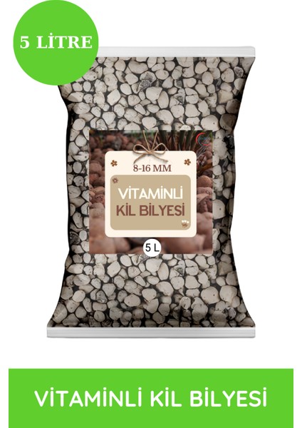 Vitaminli Kil Bilyesi 5 Lt - 8-16MM, Yüksek Su Tutucu, Köklendirme Desteği