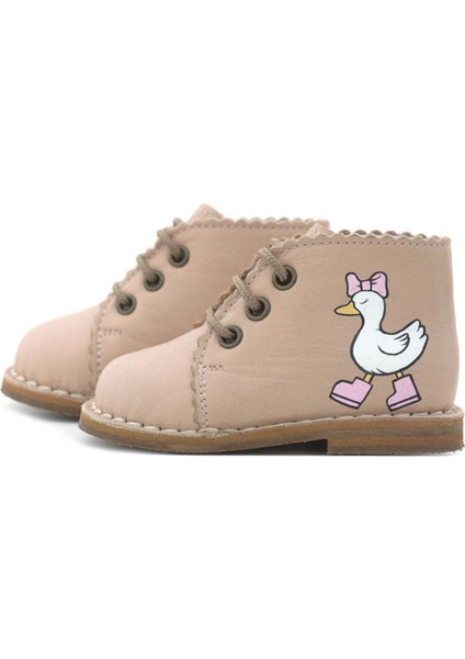 Tbons Özel Tasarım Handmade Hakiki Deri Pudra Kız Bebek Bot indirimleri