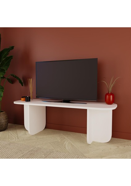 B0040 Beca Tv Ünitesi 100 cm Beyaz Tv Sehpası Televizyon Ünitesi Minimalist Modern 45 Inç Tv Ünitesi fiyatları