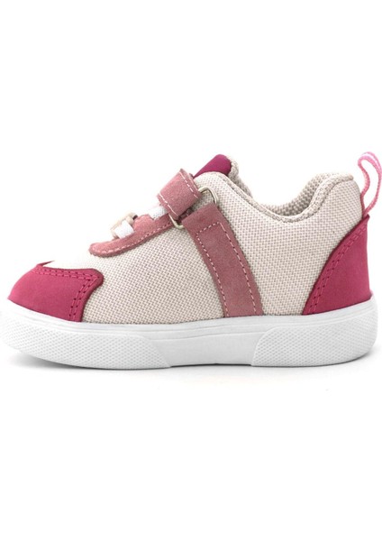 Hakiki Deri Pembe Krem Cırtlı Kız Bebek Ayakkabı fırsatları