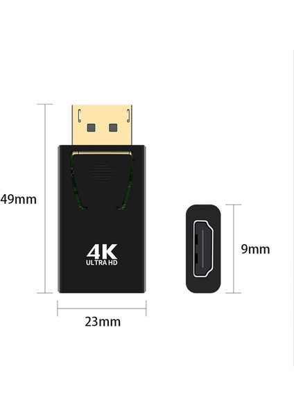 4K Full Hd 4K@60Hz Adaptör Displayport To Hdmı Adaptor Çevirici Dönüştürücü Adaptör Display Port Dönüştürücü