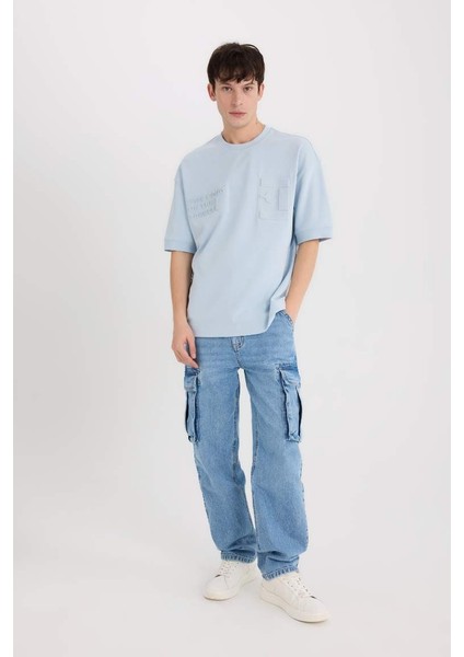 Erkek T-Shirt D5557AX/BE771 Lt.blue modelleri