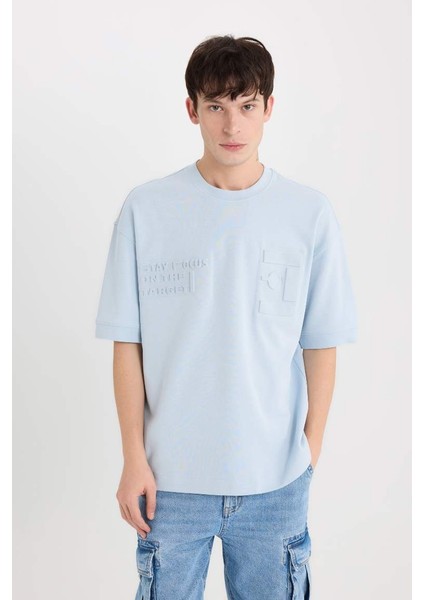 Erkek T-Shirt D5557AX/BE771 Lt.blue fırsatları