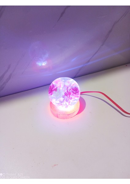 Epoksi Reçine Yedi Renk Pil Gerektirmeyen USB Kablolu Telefon Şarj Çihazı ile Çalışan LED Lanba