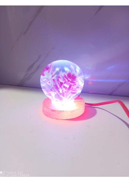 Epoksi Reçine Yedi Renk Pil Gerektirmeyen USB Kablolu Telefon Şarj Çihazı ile Çalışan LED Lanba