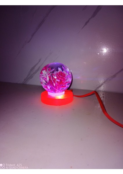 Epoksi Reçine Yedi Renk Pil Gerektirmeyen USB Kablolu Telefon Şarj Çihazı ile Çalışan LED Lanba