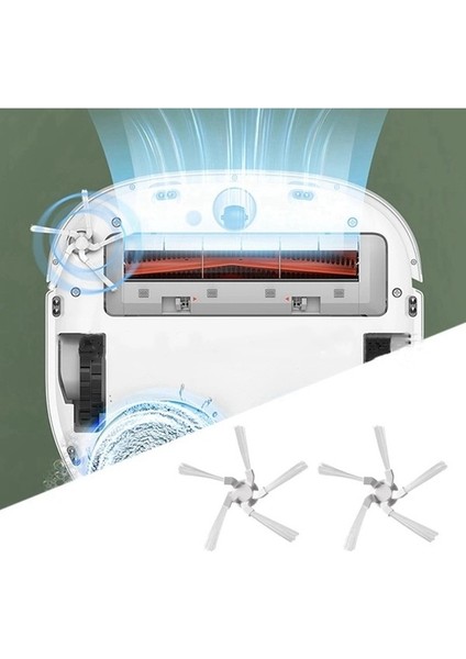 Adet Yan Fırça Xiaomi Dreame W10 STYTJ06ZHM Elektrikli Süpürge 5-Köşe Burr Fırça Temiz Parçaları Değiştirin (Yurt Dışından) fiyatları