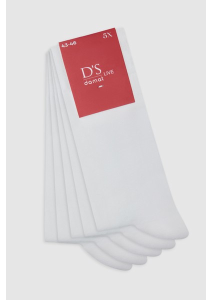 Ds Damat Beyaz 5'li Çorap